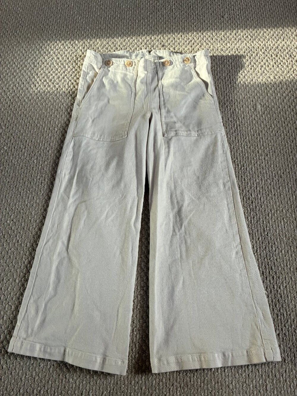 The Kit High-Rise Wide-Leg Utility Trousers by Pilcro 30